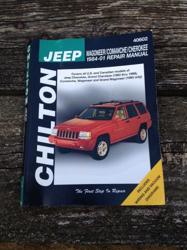 Chilton jeep wagoneer/comanche/cherokee 1984-01 repair manual 40602