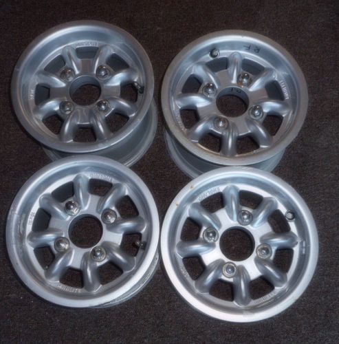Austin mini cooper classic  set of four real magnesium minilite 10&#034; x 6&#034;wheels