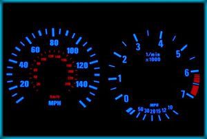 G105 BMW UK E39, E38, E53 X5 140MPH PETROL WB Plasma Glow Gauges Cluster Dials, US $59.95, image 2