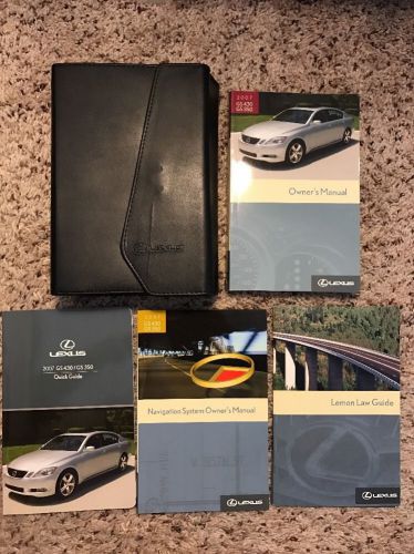 2007 lexus gs 430 gs 350 owner's manual with leather pouch. complete set