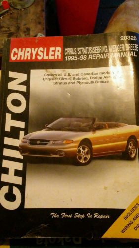 1995 - 1998 chilton shop manual, chrysler, cirrus/stratus/sebring/avenger/breeze