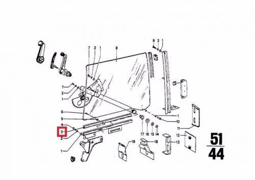 New oem genuine bmw 114 cabrio sedan wagon window guide rail 51321813179