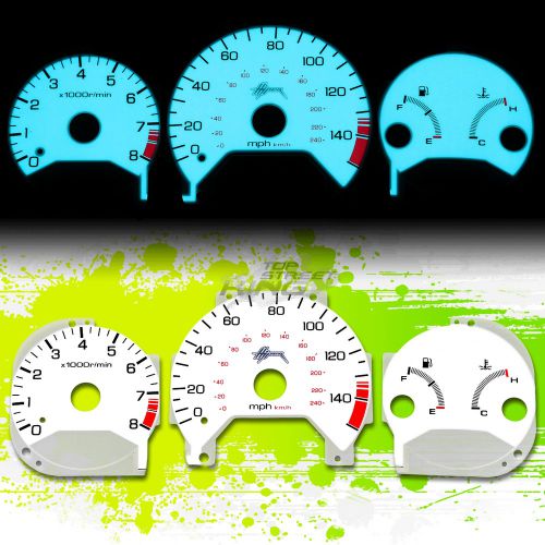 Indiglo glow gauge+harness white dash for 98-02 honda accord dx lx ex l4 mt f23