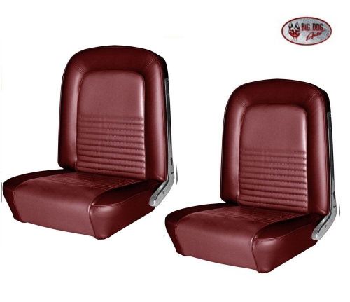 1967 mustang convertible front &amp; rear seat upholstery - red metallic by tmi