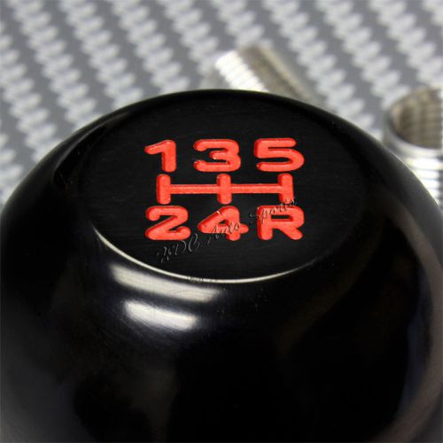 Universal black 5-speed type-r manual aluminum transmission shift shifter knob