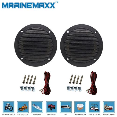 2 way 4&#034; waterproof marine boat speakers motorcycle sound system atv utv spa car