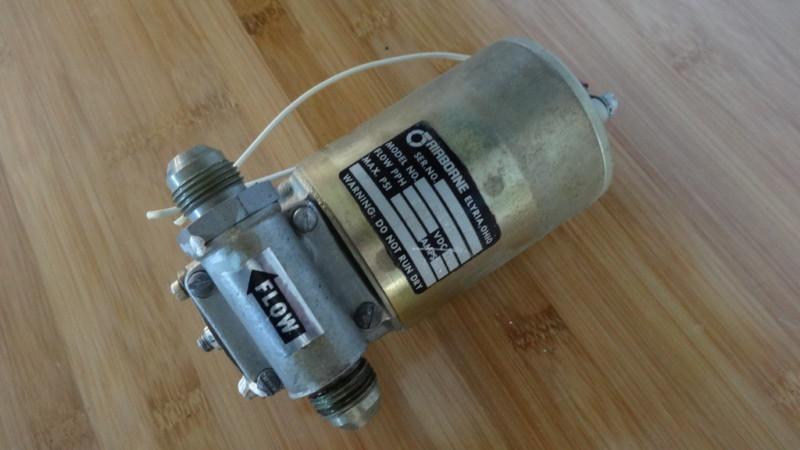 Airborns electric fuel pump model 2b6-9 14vdc 26psi max aircraft fuel boost pump