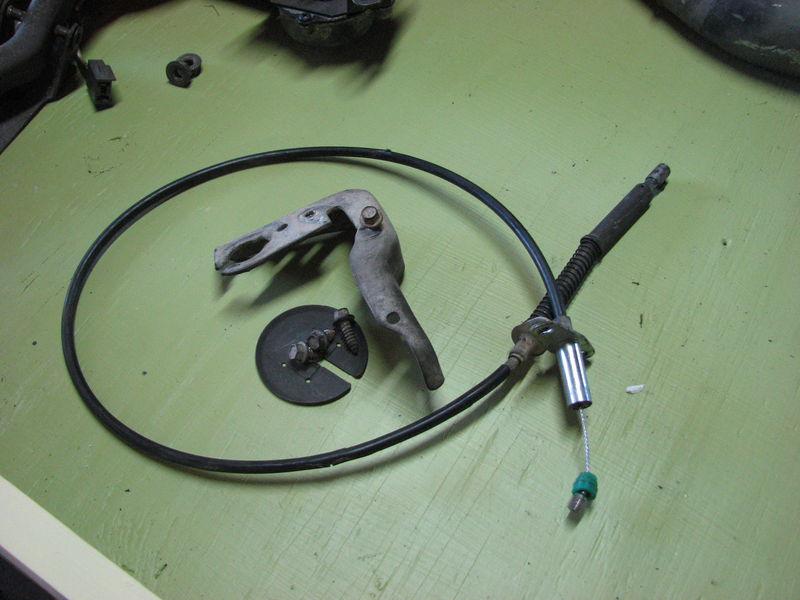 86-87-93 ford mustang 302 v8 throttle cable w/ bracket & clip cobra gt lx 5.0