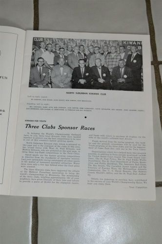 1961 world chanmpionship outboard motor boat races st. paul program +letterheads