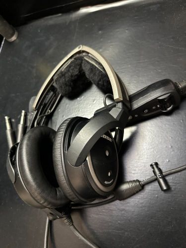Bose a20 aviation headset with bluetooth &amp; dual plug cable