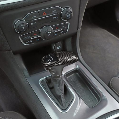 Car Gear Shift Knob Cover Trim For Dodge Charger 15-23 Accessories Carbon Fiber, US $32.11, image 6