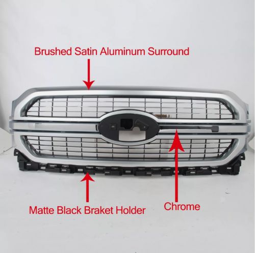 21-23 Ford F-150 F150 Front Bumper Grille Satin Brushed Aluminium Enclosure, US $360.04, image 3