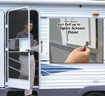 Camco rv screen door easy open camper kids adult travel trailer opener camper