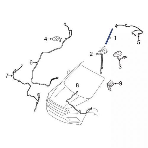 Genuine ford antenna mast h1bz-18a886-a