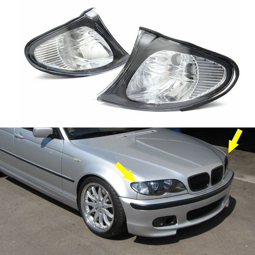 Pair Front Clear Corner Light Turn Signal Lamp Fit For BMW E46 3' Sedan 2002-05, US $61.41, image 10