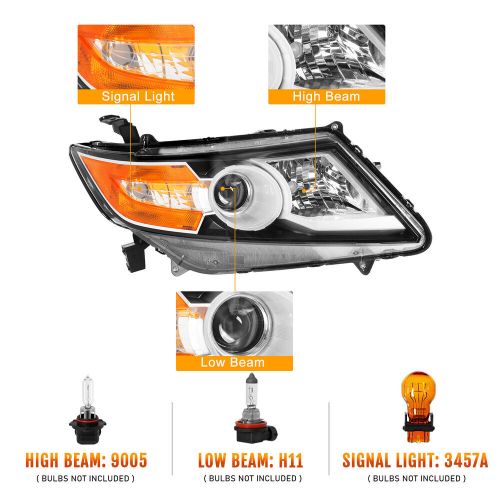 For 2014-2017 Honda Odyssey Halogen Projector Right Passenger Side Headlight, US $85.99, image 3