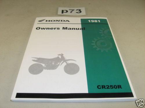 New genuine honda owners service manual 1981 cr250 elsinore oem shop book  #p73