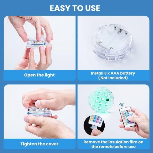 Boat Lights Wireless, Battery Powered Operated Marine Led Interior Light Red, US $37.35, image 2