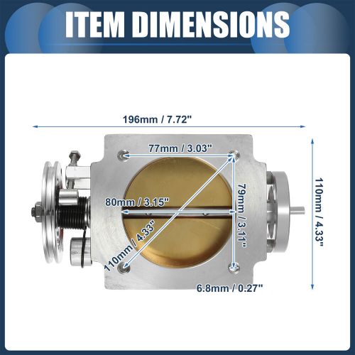 Universal Piece of 1 80mm Car Throttle Body Actuator Aluminum Alloy, US $79.49, image 5