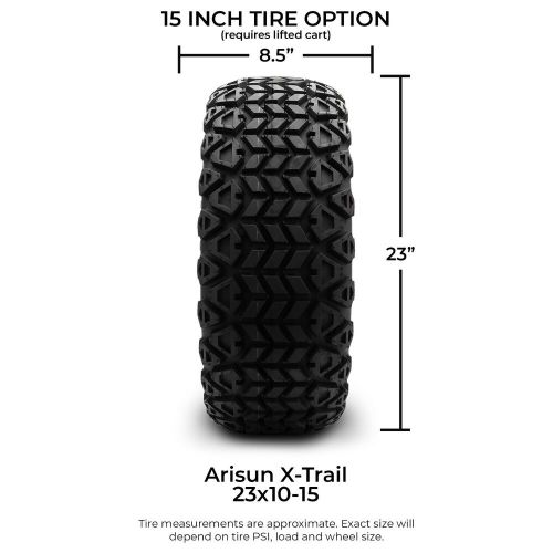 MODZ 15" Chaos Black w/ Ball Mill Golf Cart Wheel and Tire 23x10.00-15 Set of 4, US $1,006.95, image 7