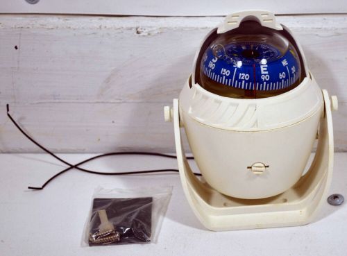 Marine Compass - White Plastic Case & Mount w/Blue Indicator - never installed, US $15.00, image 2