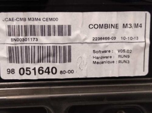 9805164080 INSTRUMENT PANEL / 3878726 FOR CITROËN C-ELYSEE 1.6 16V CAT NFP / E-, US $, image 8