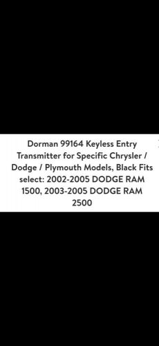 Dorman 99164 Remote Key Fob 3 Buttons Fits Chrysler Dodge Plymouth Each, US $49.99, image 3