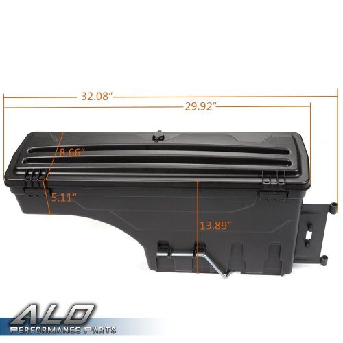 Left Side Rear Truck Bed Storage Box Toolbox Black Fit For 2015-2020 Ford F150, US $71.90, image 7