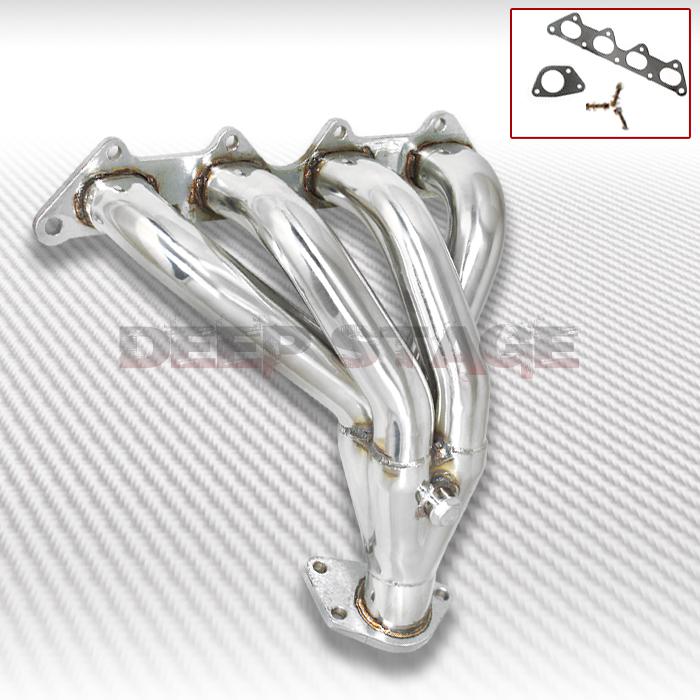 Ss tubular exhaust manifold header extractor 00-05 mitsubishi eclipse 4cyl 2.4l
