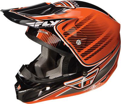 Fly racing youth kinetic pro series helmet - canard orange/black yl