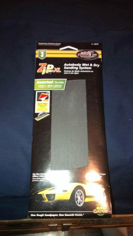 Gator finish 1st zip xl assorted 400 & 600 grit sandpaper 6 sheets wet & dry new