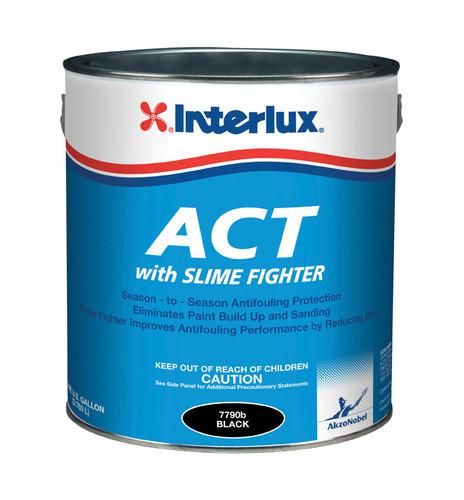 Interlux act fiberglass bottomkote boat paint black gal