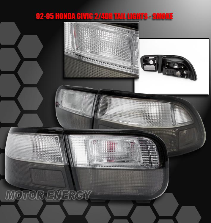 Buy 92 93 94 95 HONDA CIVIC 2/4DR TAIL LIGHT JDM SMOKE 4PCS in