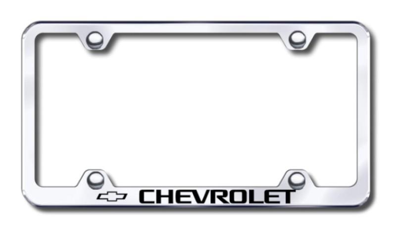 Gm chevrolet wide body  engraved chrome license plate frame made in usa genuine