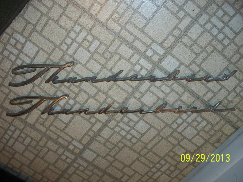 Ford thunderbird script emblems suare bird 1958 1959 1960