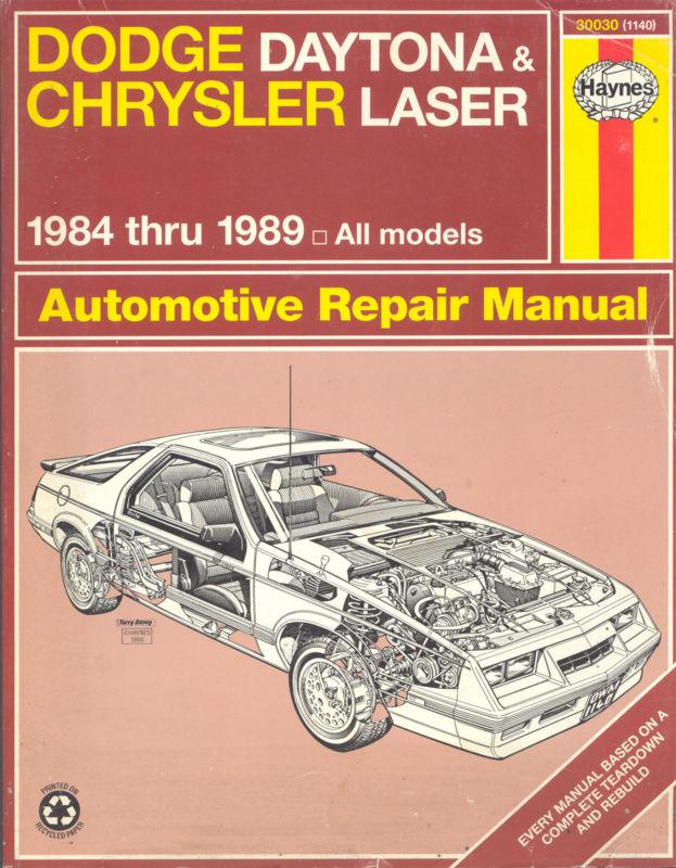 Buy DODGE Daytona & CHRYSLER Laser 19841989 all models Automotive