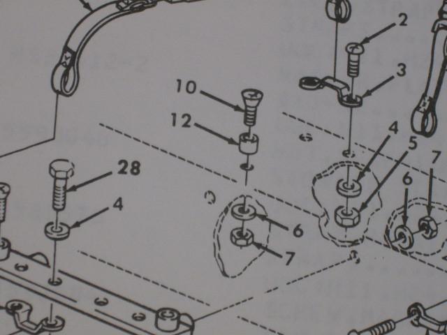 2 m998 a1 hummer bore sight mount spacer 12339810-2 nos
