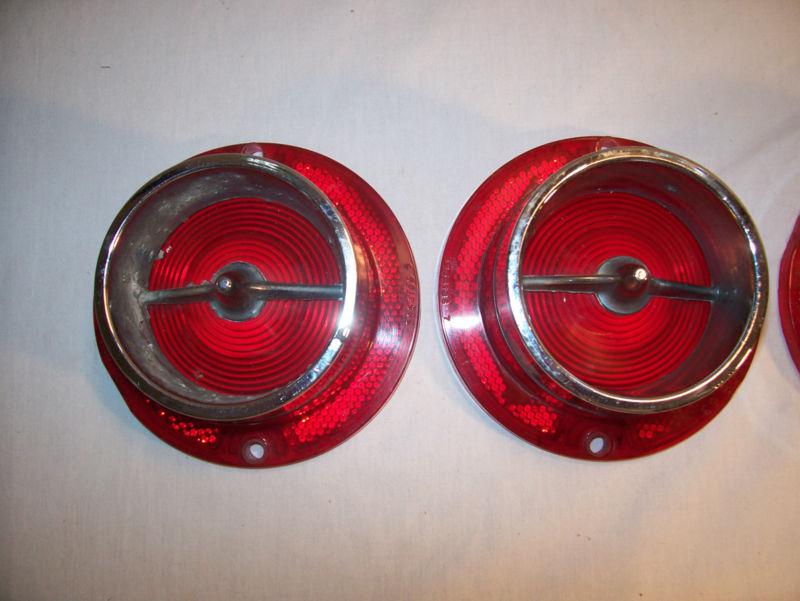 Original 1963 Chevy Impala Set of 6 Tail Lamp Lenses 3 Back up Lens , US $39.99, image 2