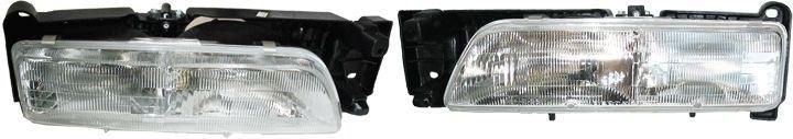 Headlight headlamp assembly pair set both driver passenger side left+right lh+rh