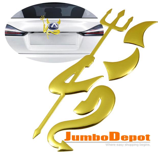 3D Golden Devil Front Rear Logo Emblem Decal Sticker Universal Fit Hot Warranty, US $5.99, image 2