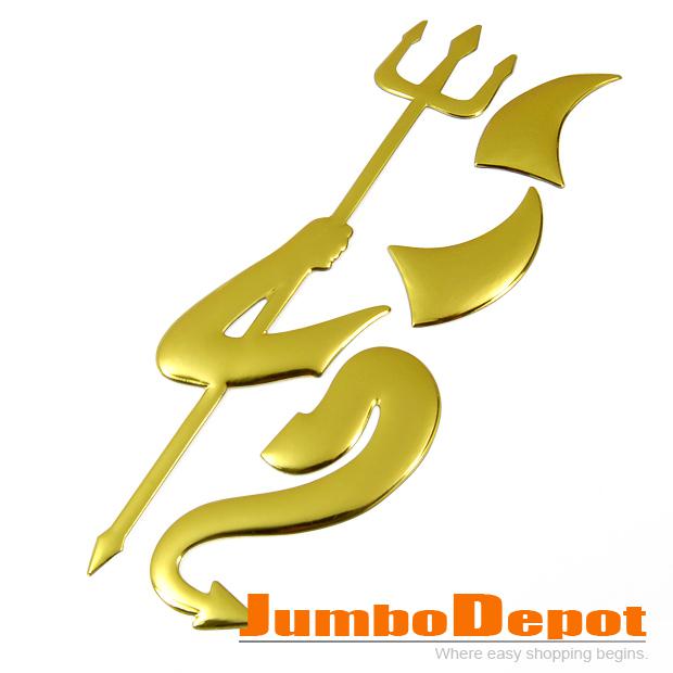 3D Golden Devil Front Rear Logo Emblem Decal Sticker Universal Fit Hot Warranty, US $5.99, image 4