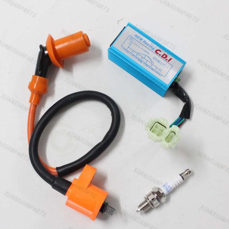 Racing performance cdi+ ignition coil + spark plug gy6 50cc 125cc 150cc scooter