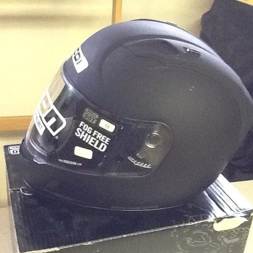 Flat black icon alliance helmet
