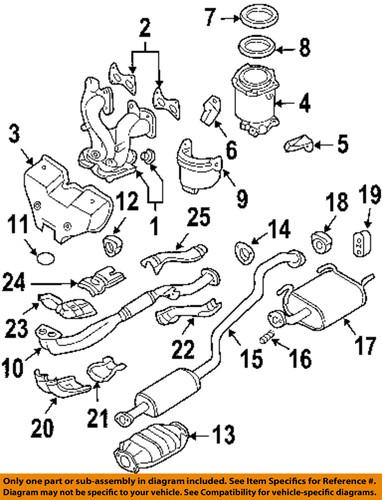 Nissan oem 20010zg010 exhaust system parts/catalytic converter