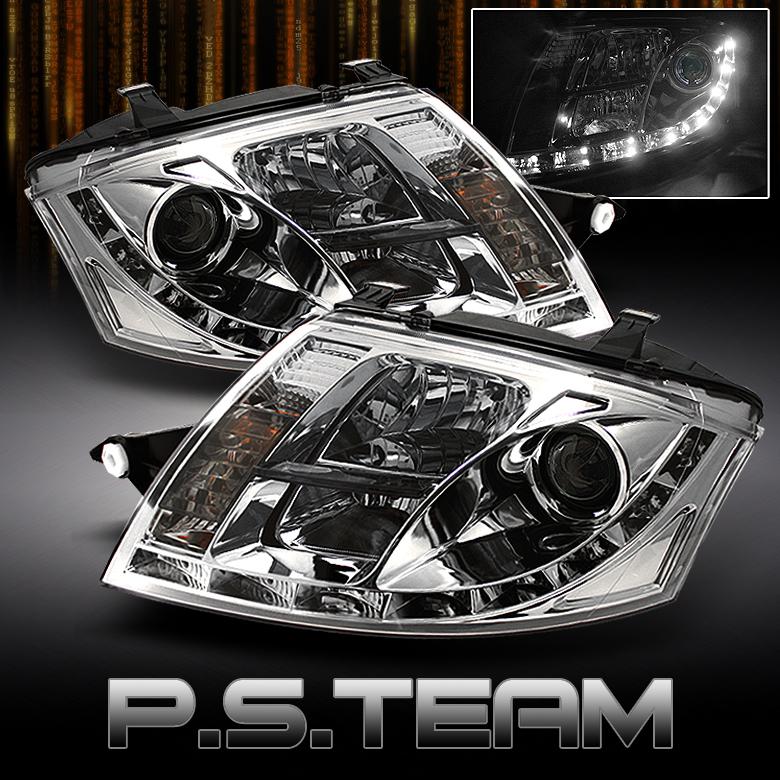 Buy 9906 AUDI TT CLEAR PROJECTOR HEADLIGHTS w/DAYTIME LED RUNNING