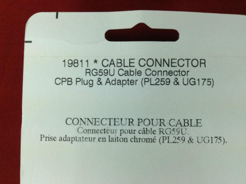 CABLE CONNECTOR PLUG ADAPTER BOAT MARINE RG59U FREE SHIPPING SEACHOICE 19811, US $11.95, image 8