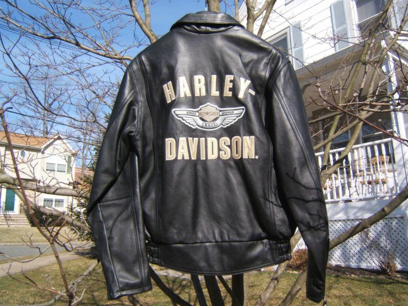 Harley davidson leather jacket 100th anniversary small usa made 