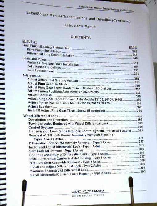 2003 GMC ISUZU TRUCKS EATON SPICER MANUAL TRANSMISSION & DRIVELINE MANUAL , US $34.87, image 9