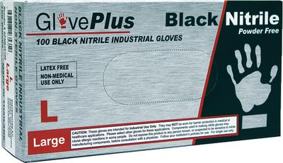 Ammex gloves black nitrile glove large(100) gpnb46100