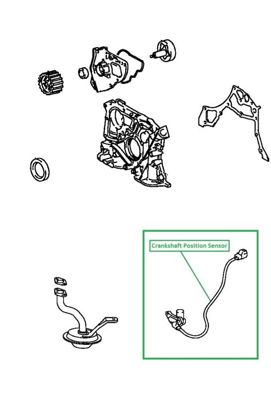 New!! genuine toyota altezza sxe10 crankshaft position sensor